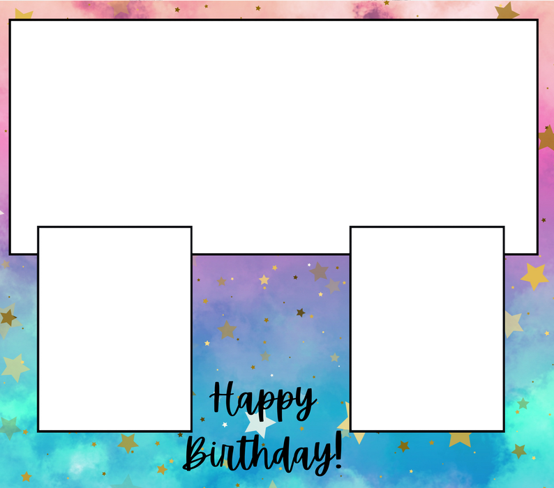 3 Image Birthday Slate