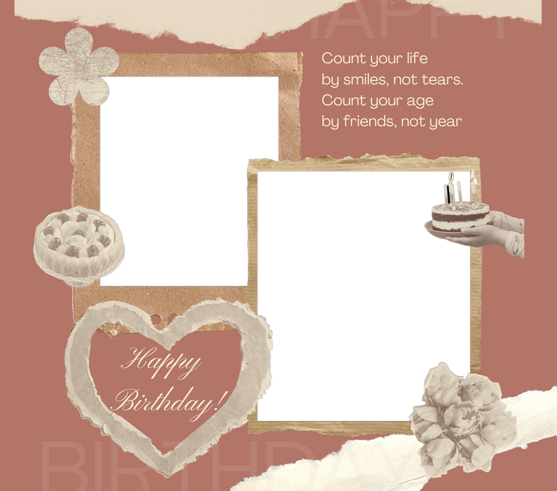 2 Image Birthday Slate