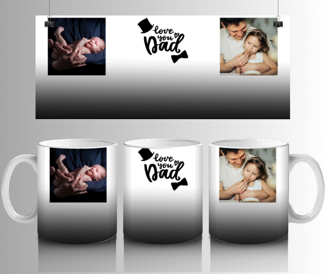 2 image love you dad mug - Luxe Custom Designer