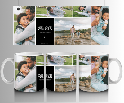 6 Image Dad Mug - Luxe Custom Designer