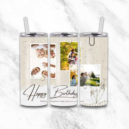 Happy Bday image Tumbler - Luxe Custom Designer