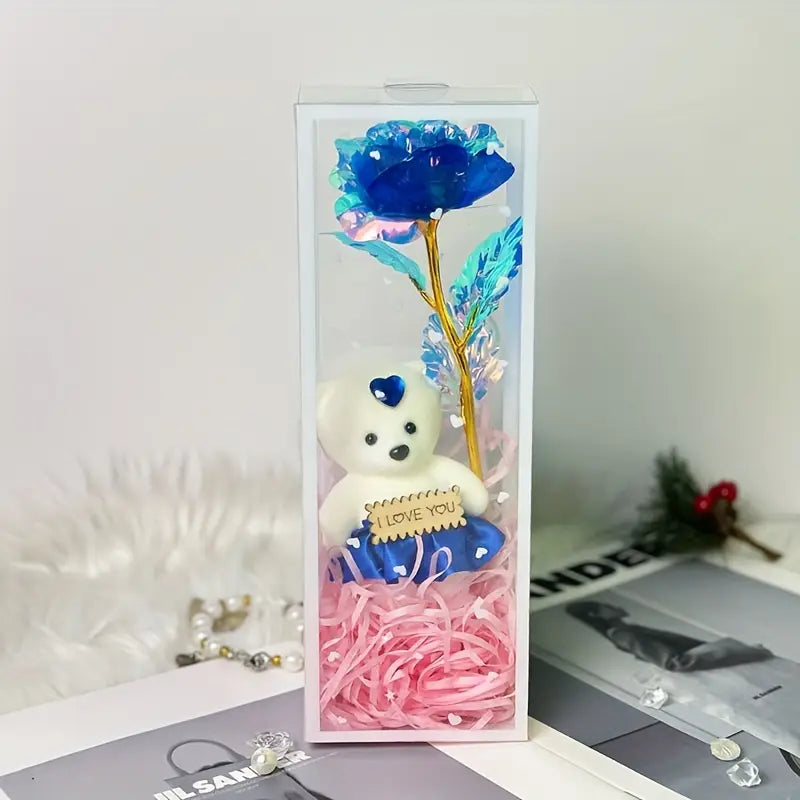 Charming Bear Rose Gift Box - Luxe-Custom-Designer