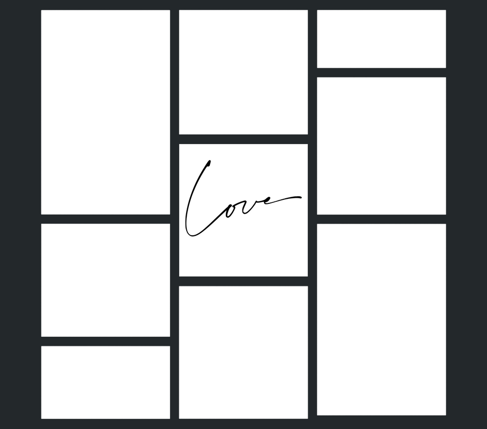 Love 8 Panel Photo Slate - Luxe Custom Designer