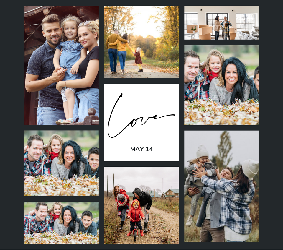Love 8 Panel Photo Slate - Luxe Custom Designer