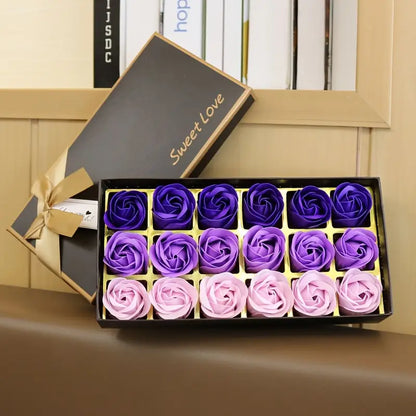 18 Piece Rose Soap Box - Luxe-Custom-Designer