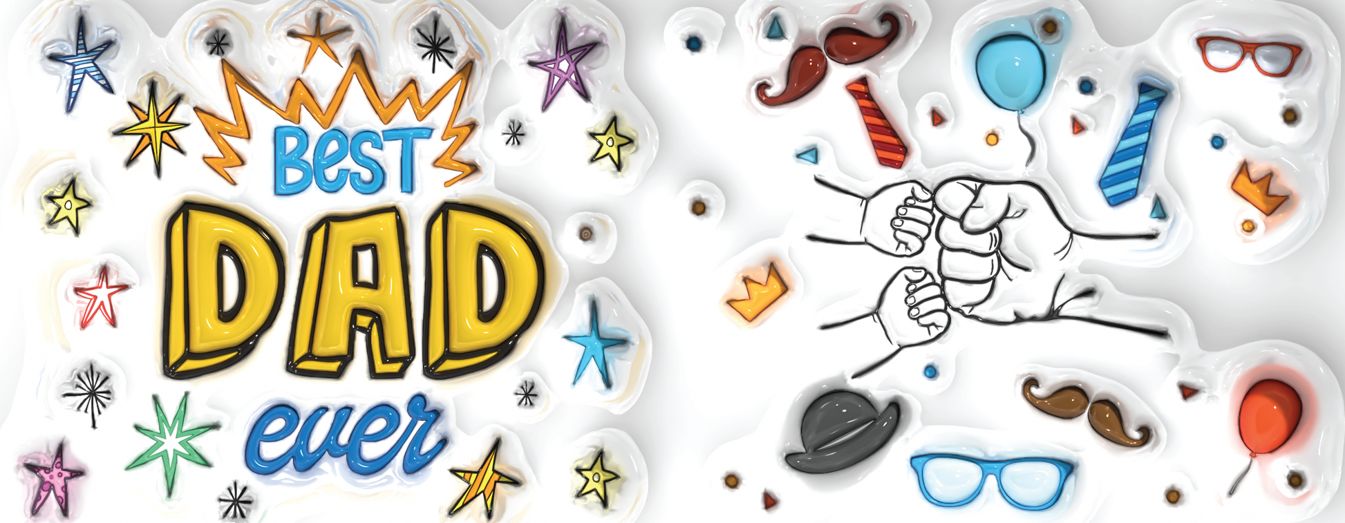 Personalised Best dad ever with names - Luxe Custom Designer