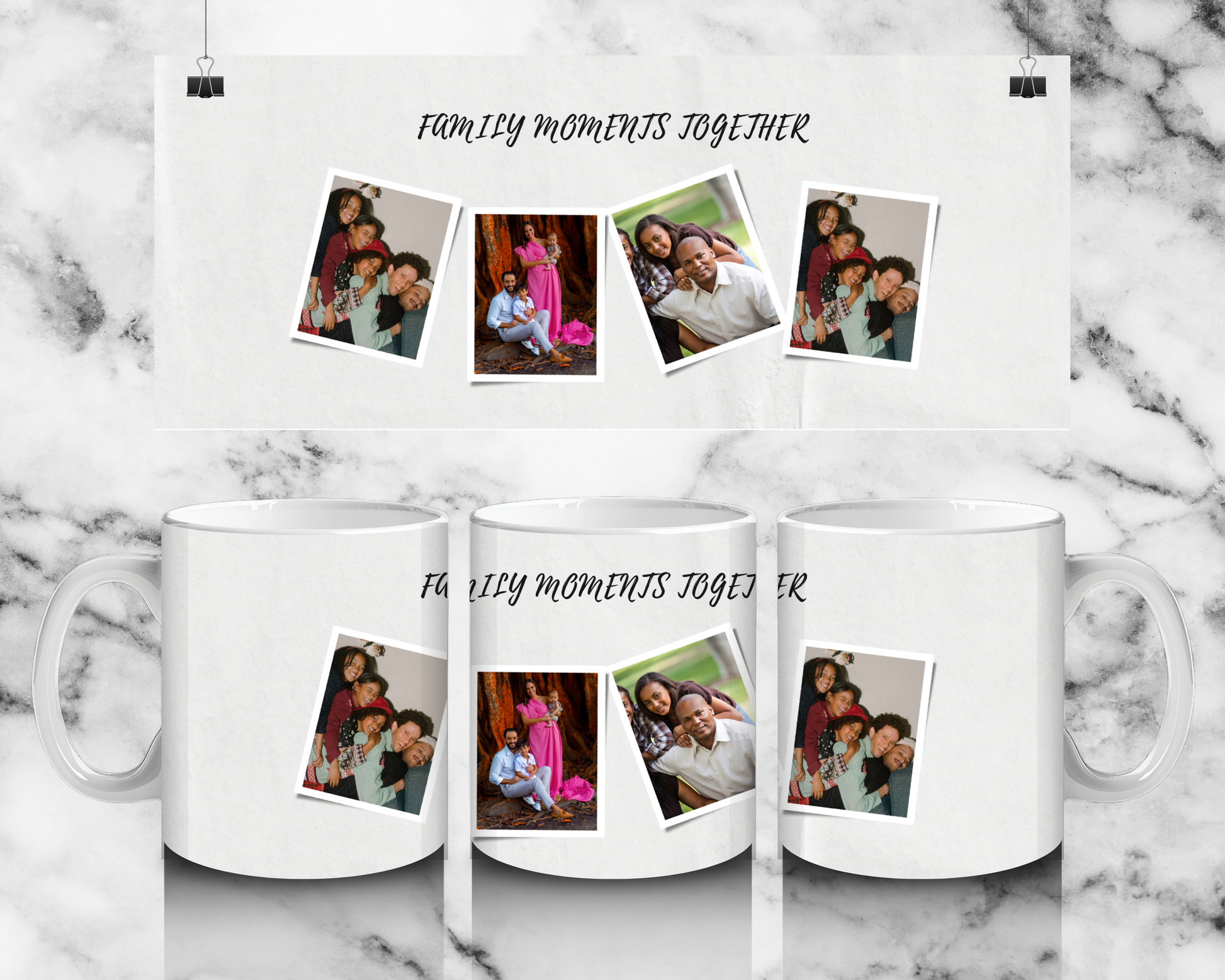 4 Panel Family Mug - Luxe-Custom-Designer