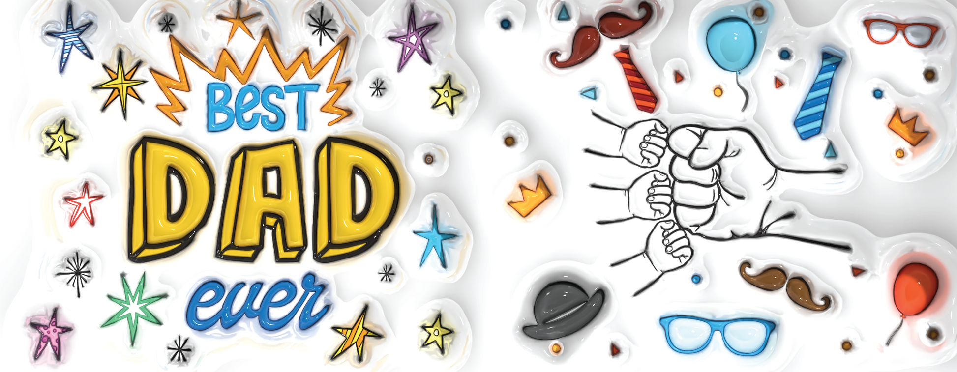 Personalised Best dad ever with names - Luxe Custom Designer