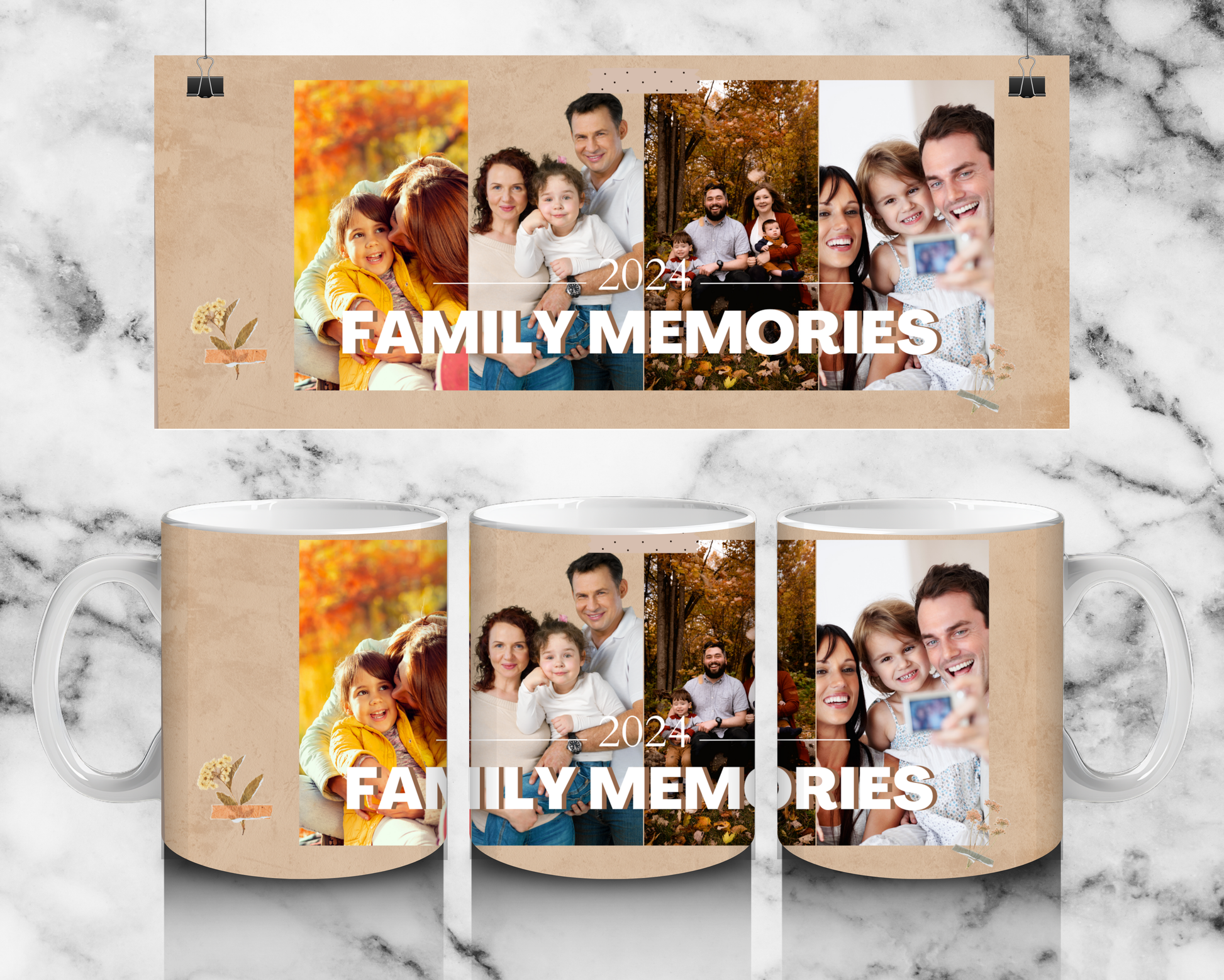 Family Photo Mug 4 Panel - Luxe-Custom-Designer