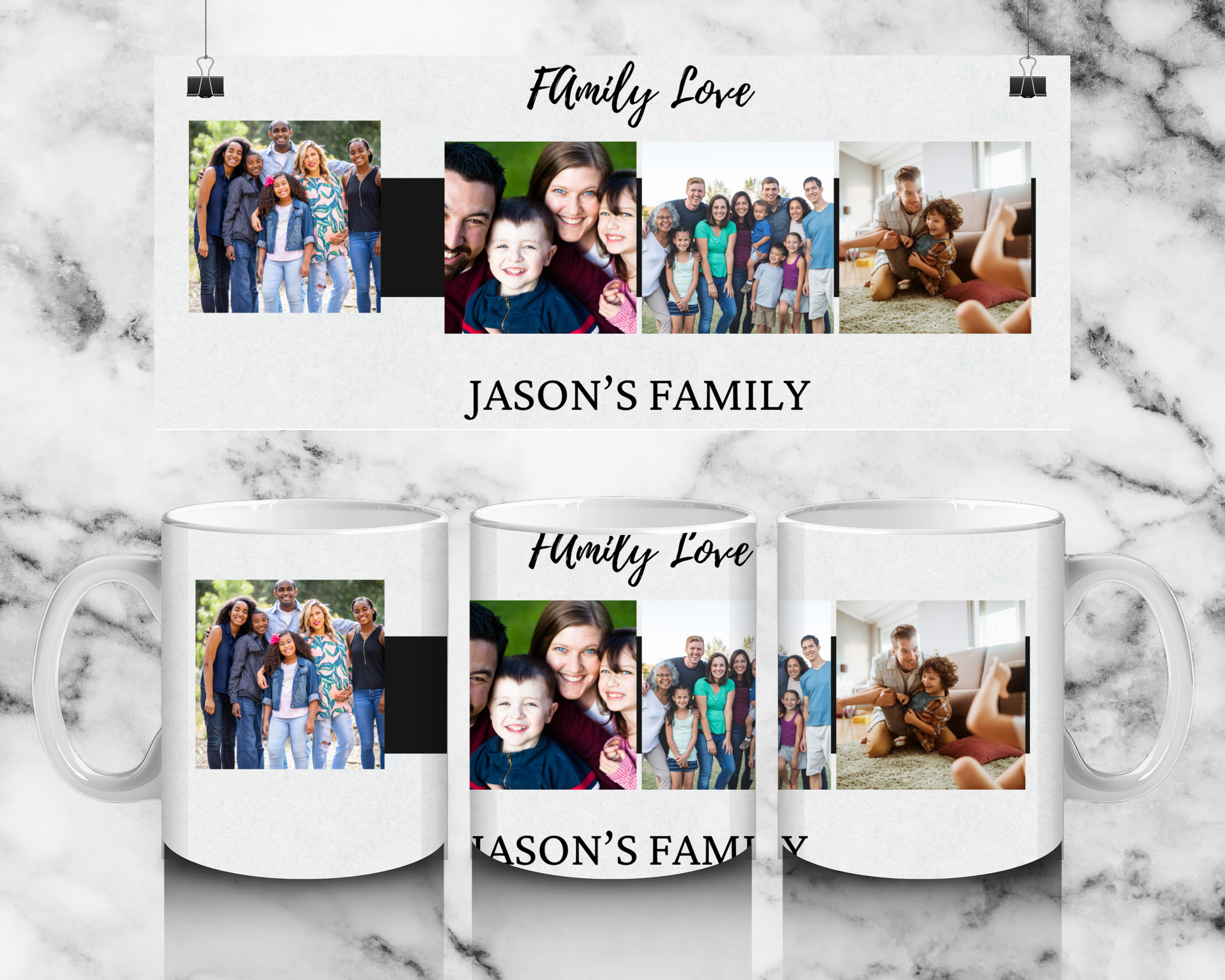 Family Love photo mug - Luxe-Custom-Designer