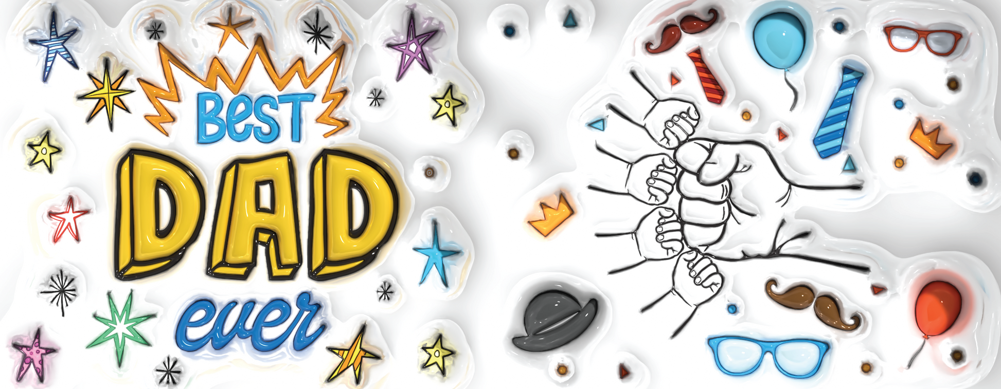 Personalised Best dad ever with names - Luxe Custom Designer