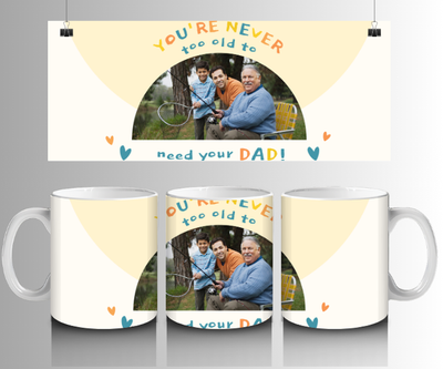 Never to old Photo mug - Luxe Custom Designer