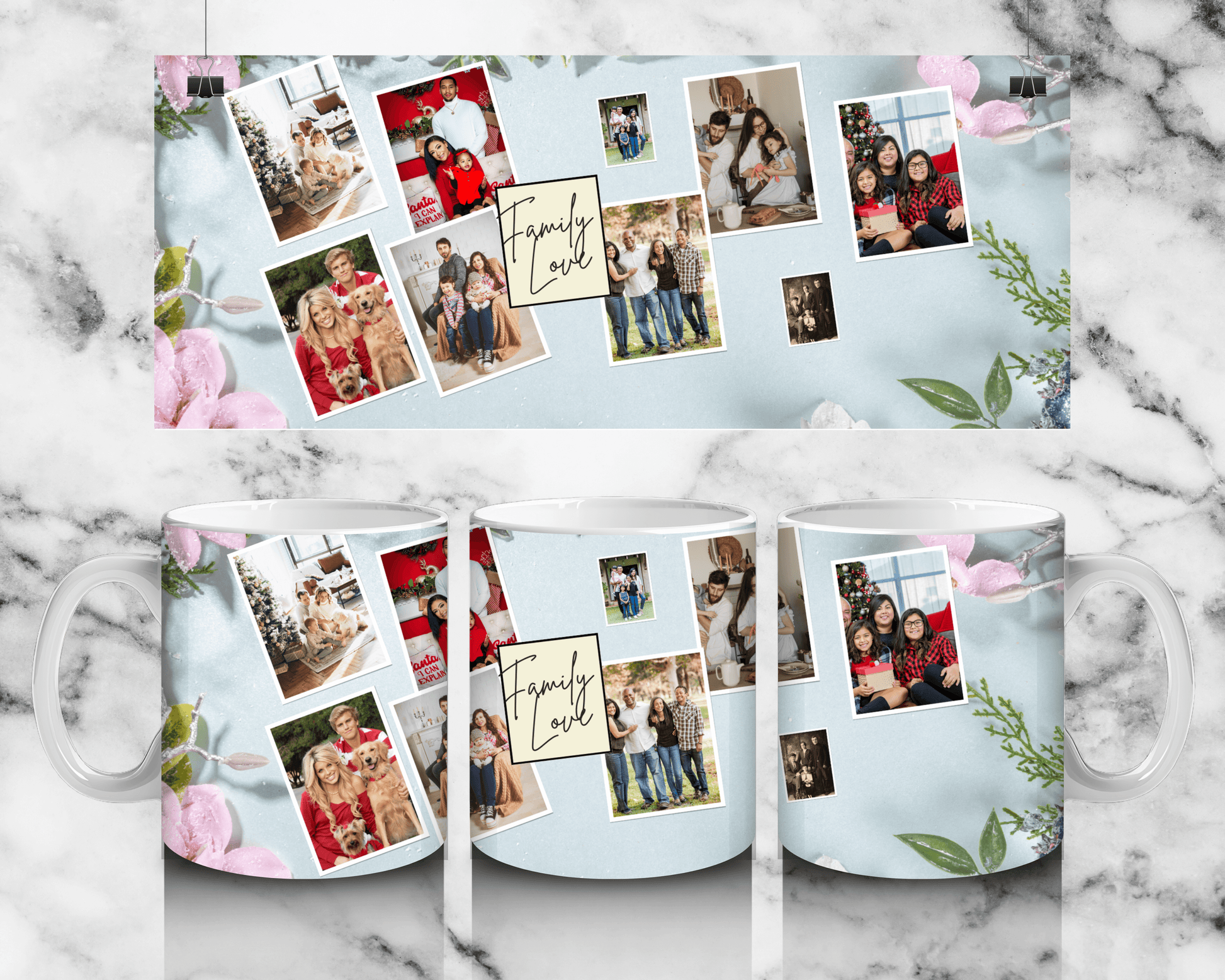 9 Panel Family Mug - Luxe-Custom-Designer