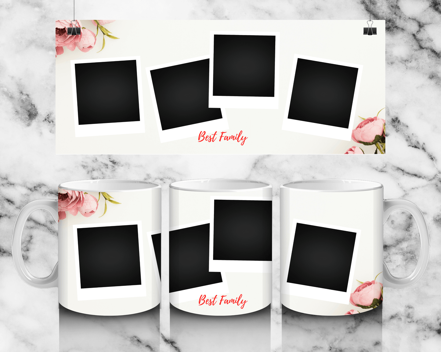 4 Panel Photo Mugs Family - Luxe-Custom-Designer