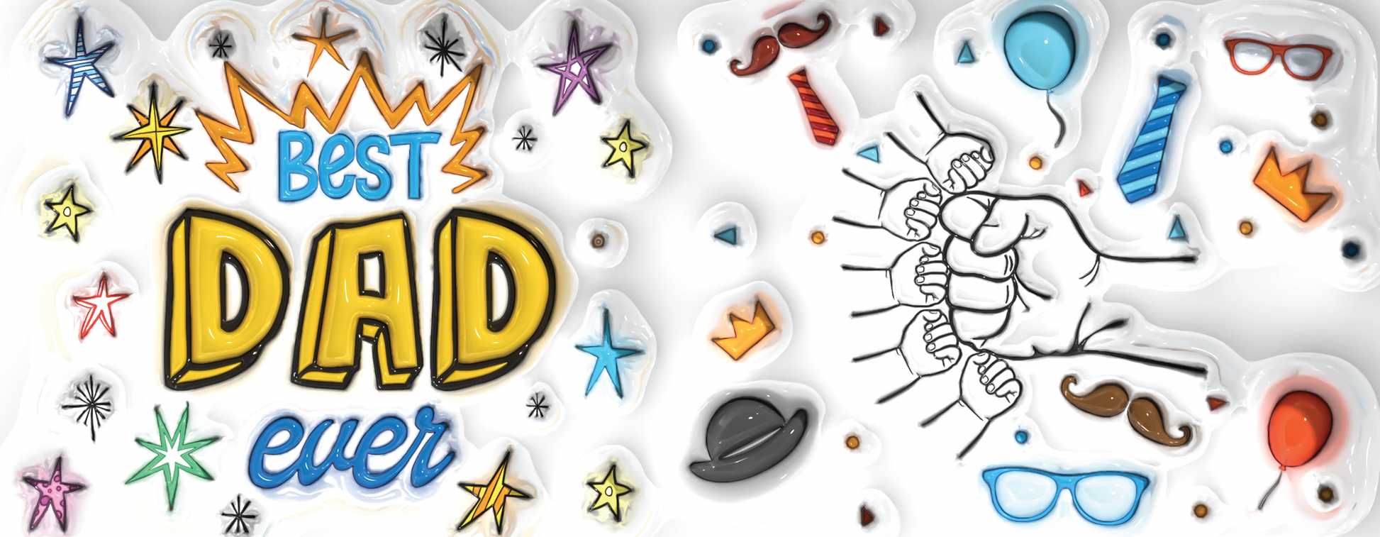 Personalised Best dad ever with names - Luxe Custom Designer