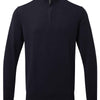 Men's cotton blend ¼ zip sweater