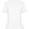 Women's modern short sleeve Oxford shirt