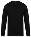 Cashmere touch acrylic v-neck jumper