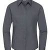 Women's long sleeve polycotton easycare fitted poplin shirt