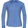 Women's long sleeve polycotton easycare fitted poplin shirt