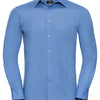 Long sleeve polycotton easycare fitted poplin shirt