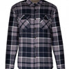 Sherpa-lined checked shirt jacket