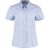 Women's corporate Oxford blouse short-sleeved (tailored fit)