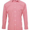 Microcheck (Gingham) long sleeve cotton shirt