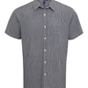 Microcheck (Gingham) short sleeve cotton shirt