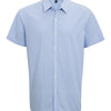 Microcheck (Gingham) short sleeve cotton shirt