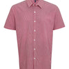 Microcheck (Gingham) short sleeve cotton shirt