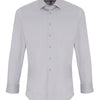 Stretch fit cotton poplin long sleeve shirt