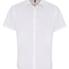 Stretch fit cotton poplin short sleeve shirt