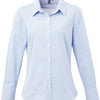 Women's Microcheck (Gingham) long sleeve cotton shirt