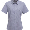 Women's Microcheck (Gingham) short sleeve cotton shirt