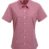 Women's Microcheck (Gingham) short sleeve cotton shirt