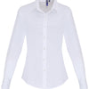 Women's stretch fit cotton poplin long sleeve blouse