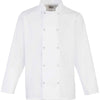 Studded front long sleeve chef's jacket