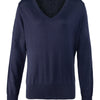 Women's v-neck knitted sweater