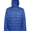Box quilt hooded jacket