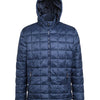 Box quilt hooded jacket
