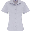 Women's stretch fit cotton poplin short sleeve blouse