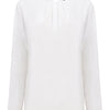 Women's pleat front long sleeve blouse