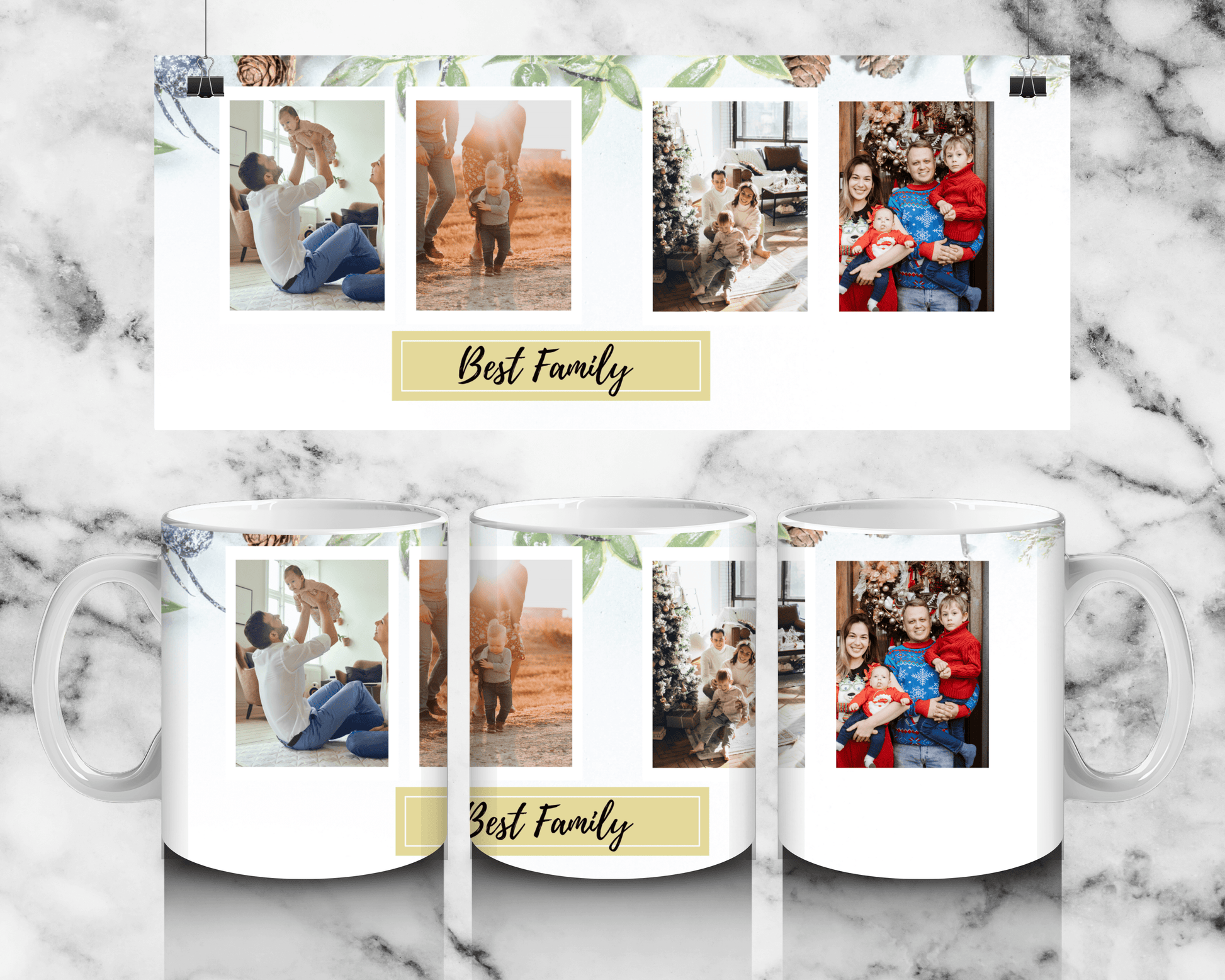 Family Photo Panel Mug - Luxe-Custom-Designer