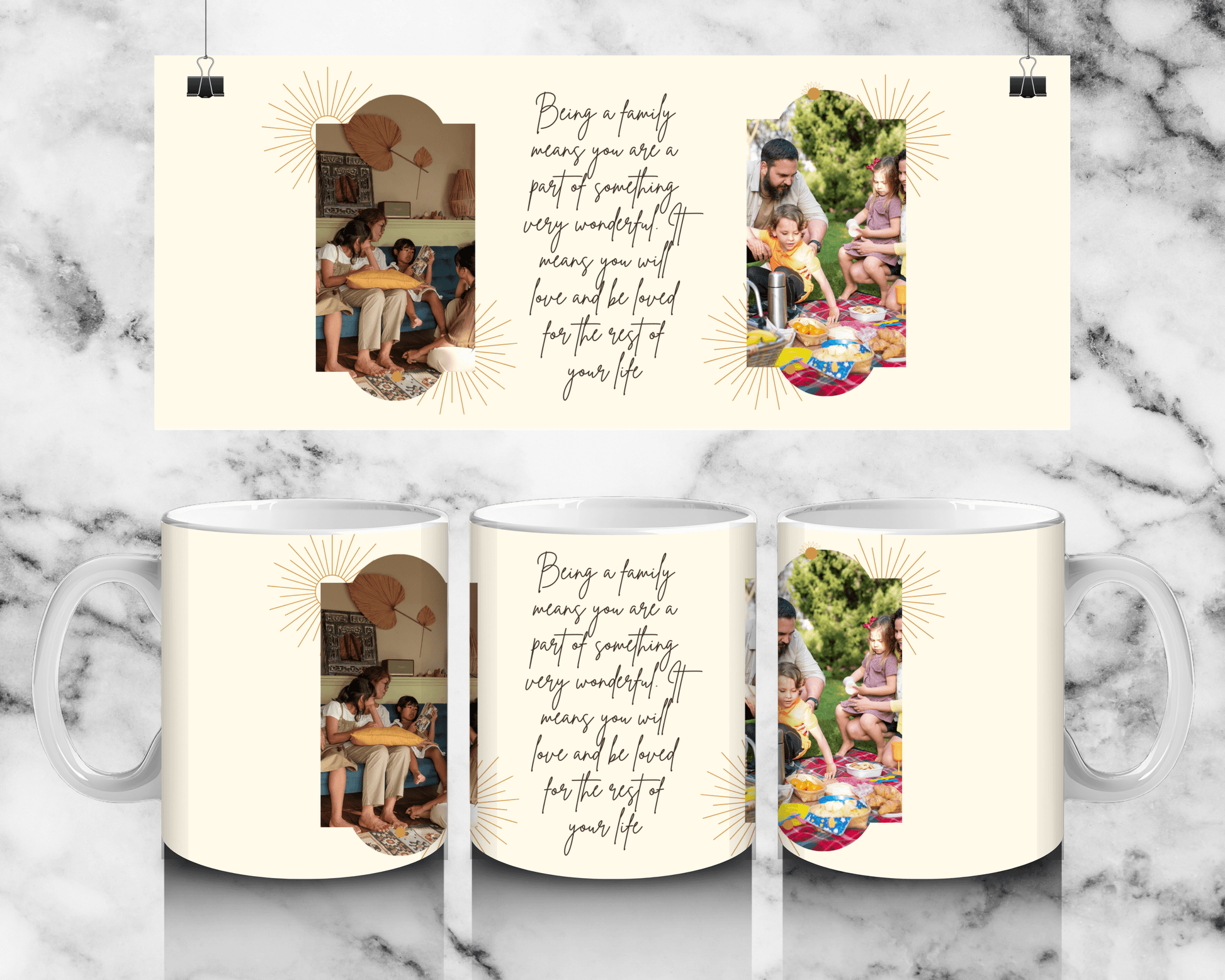 2 Panel Photo mug Family - Luxe-Custom-Designer