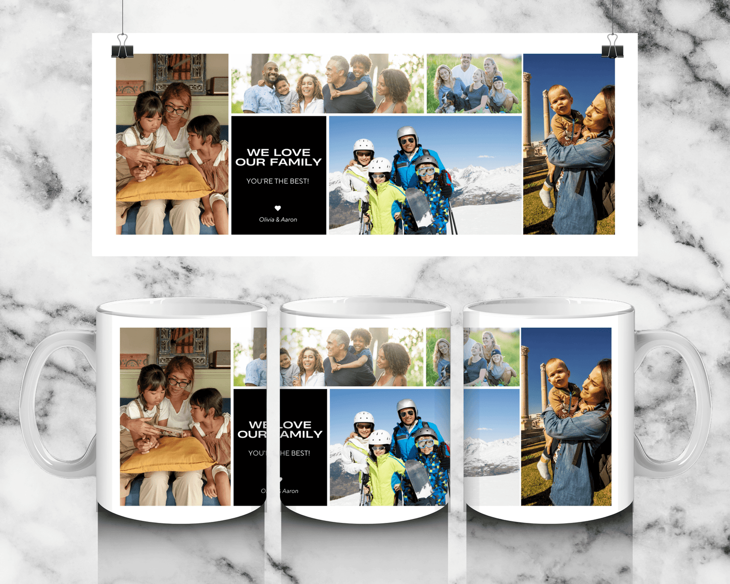 5 Panel Family Mug - Luxe-Custom-Designer