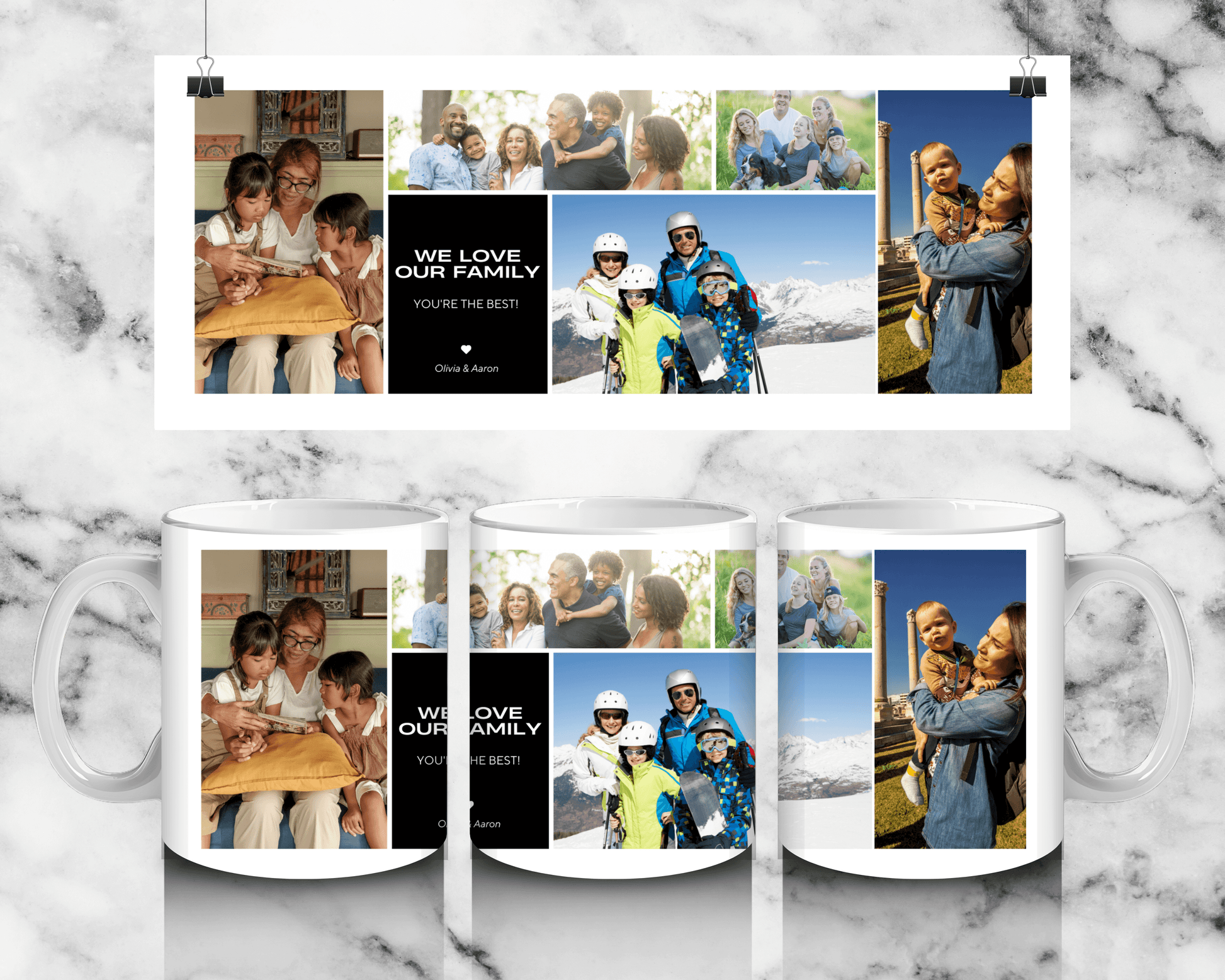 5 Panel Family Mug - Luxe-Custom-Designer