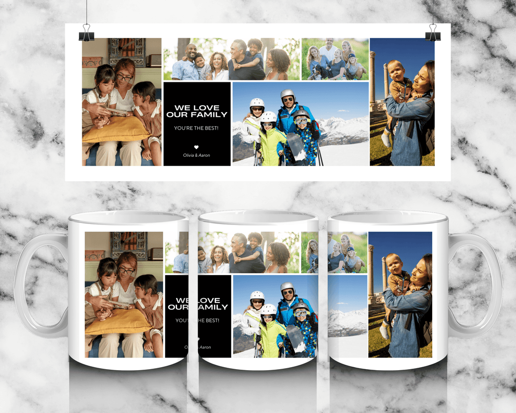 5 Panel Family Mug - Luxe Custom Designer