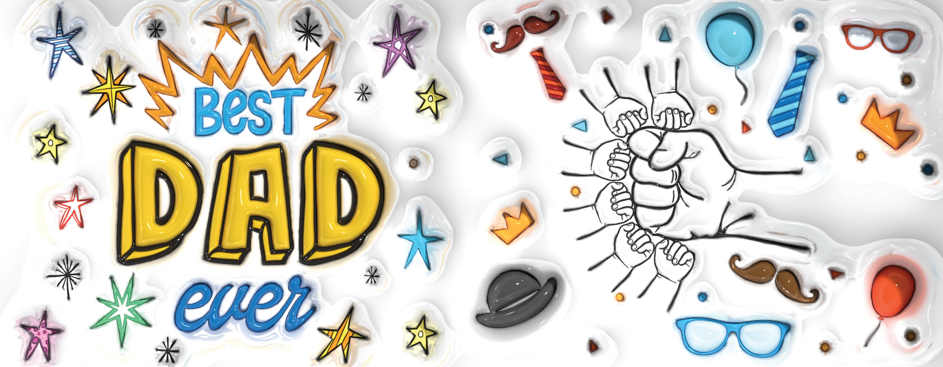 Personalised Best dad ever with names - Luxe Custom Designer