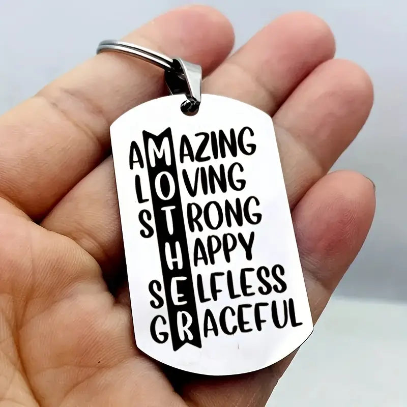 Stainless Steel Mother Keyring - Luxe Custom Designer